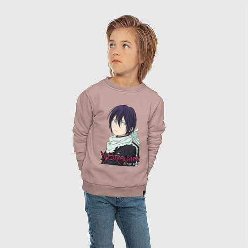 Детский свитшот Yato blue eyes / Пыльно-розовый – фото 4