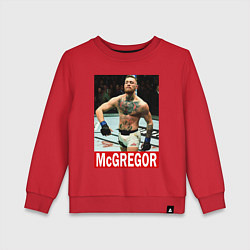 Свитшот хлопковый детский Конор МакГрегор McGregor, цвет: красный