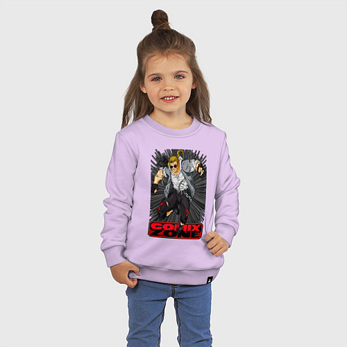 Детский свитшот Sketch jump / Лаванда – фото 3