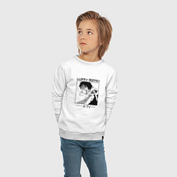 Свитшот хлопковый детский Ван-Пис, Луффи Luffy, цвет: белый — фото 2