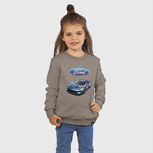 Детский свитшот Ford - legendary racing team! / Утренний латте – фото 3