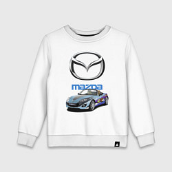 Свитшот хлопковый детский Mazda Japan, цвет: белый