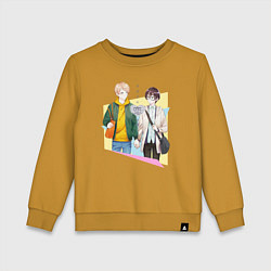 Свитшот хлопковый детский Наоя & Ко, цвет: горчичный