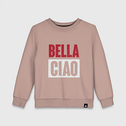 Свитшот хлопковый детский Style Bella Ciao, цвет: пыльно-розовый