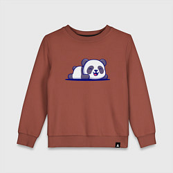 Свитшот хлопковый детский Милашка панда Cutie panda, цвет: кирпичный