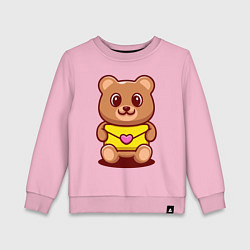 Свитшот хлопковый детский Bear & Heart, цвет: светло-розовый