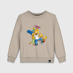 Свитшот хлопковый детский Simpsons donuts, цвет: миндальный