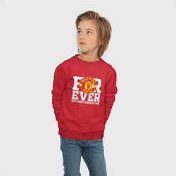 Свитшот хлопковый детский Manchester United FOREVER NOT JUST WHEN WE WIN, цвет: красный — фото 2
