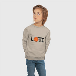 Свитшот хлопковый детский Love Game, цвет: миндальный — фото 2