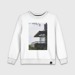 Свитшот хлопковый детский Панорамный Дом, цвет: белый
