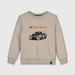 Свитшот хлопковый детский Audi Motorsport Racing team, цвет: миндальный