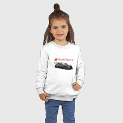 Свитшот хлопковый детский Audi sport Power, цвет: белый — фото 2