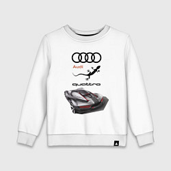 Свитшот хлопковый детский Audi quattro Concept Design, цвет: белый
