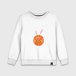 Свитшот хлопковый детский Basketball Bunny, цвет: белый