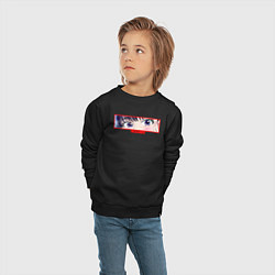 Свитшот хлопковый детский АНИМЕ ДОБРЫЙ ВЗГЛЯД ТАЧИБАНЫ ЛЮБОВЬ ПОХОЖА НА ПРОШ, цвет: черный — фото 2