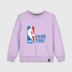 Свитшот хлопковый детский NBA Game Time, цвет: лаванда