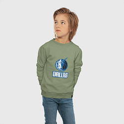 Свитшот хлопковый детский Dallas - Mavericks, цвет: авокадо — фото 2