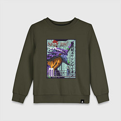 Детский свитшот Евангелион eva 01 робот