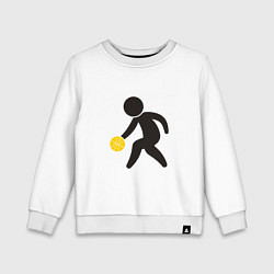 Свитшот хлопковый детский Ball Life, цвет: белый