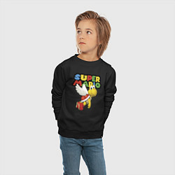 Свитшот хлопковый детский Super Mario Koopa Troopa, цвет: черный — фото 2