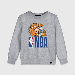 Свитшот хлопковый детский NBA Tiger, цвет: меланж