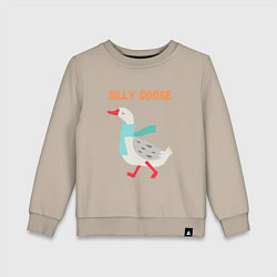 Свитшот хлопковый детский Silly Goose, цвет: миндальный