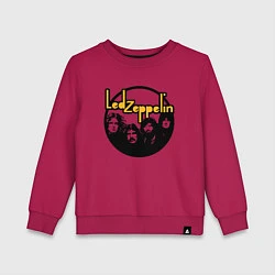 Свитшот хлопковый детский Led Zeppelin Лед Зеппелин, цвет: маджента