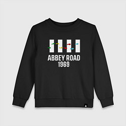 Свитшот хлопковый детский THE BEATLES ABBEY ROAD, цвет: черный