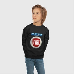 Свитшот хлопковый детский FIAT 8, цвет: черный — фото 2