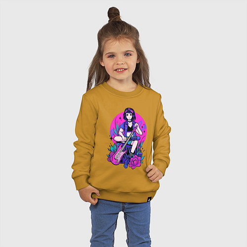 Детский свитшот Восходящая рок-звезда / Горчичный – фото 3