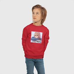 Свитшот хлопковый детский Задумчивая Вайолет Эвергарден, цвет: красный — фото 2