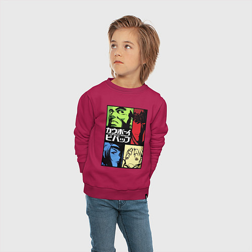 Детский свитшот Space cowboys / Маджента – фото 4