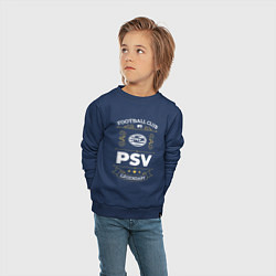 Свитшот хлопковый детский PSV FC 1, цвет: тёмно-синий — фото 2