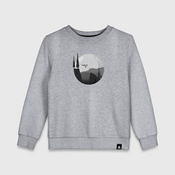 Свитшот хлопковый детский Давай через овраг, цвет: меланж