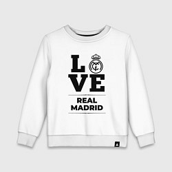Свитшот хлопковый детский Real Madrid Love Классика, цвет: белый