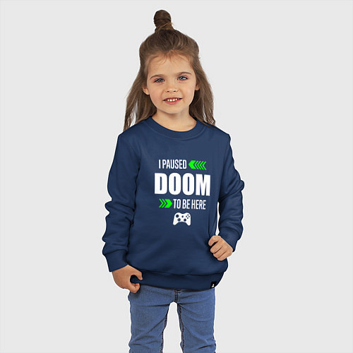 Детский свитшот Doom I Paused / Тёмно-синий – фото 3