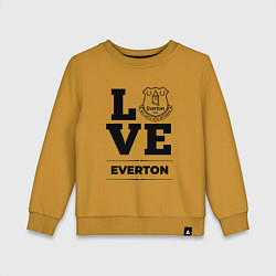 Свитшот хлопковый детский Everton Love Классика, цвет: горчичный