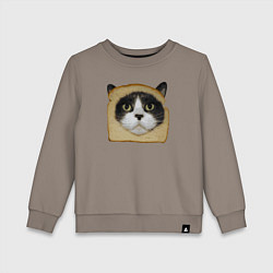 Свитшот хлопковый детский Котохлебинг, цвет: утренний латте