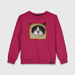 Свитшот хлопковый детский Котохлебинг, цвет: маджента
