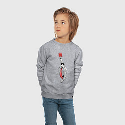 Свитшот хлопковый детский Диплом Фредди, цвет: меланж — фото 2