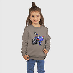 Свитшот хлопковый детский Yamaha racing team Racer, цвет: утренний латте — фото 2