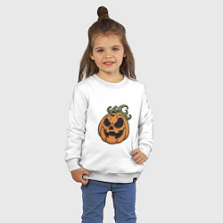 Свитшот хлопковый детский Улыбка Хэллоуина, цвет: белый — фото 2