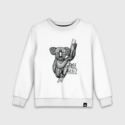 Детский свитшот Коала в стиле Мандала Mandala Koala Free Hugs