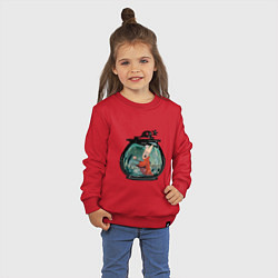 Свитшот хлопковый детский Хорнет и ткачи, цвет: красный — фото 2