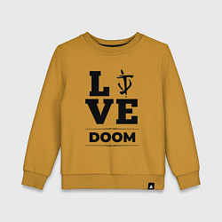 Свитшот хлопковый детский Doom Love Classic, цвет: горчичный