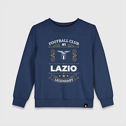 Свитшот хлопковый детский Lazio: Football Club Number 1, цвет: тёмно-синий