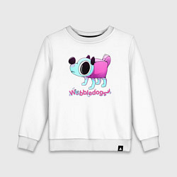 Свитшот хлопковый детский Wobbledog cute, цвет: белый