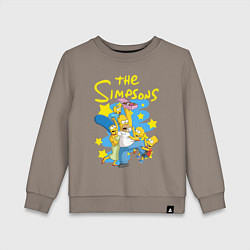 Свитшот хлопковый детский The SimpsonsСемейка Симпсонов, цвет: утренний латте