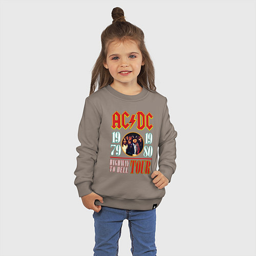 Детский свитшот ACDC HIGHWAY TO HELL TOUR / Утренний латте – фото 3