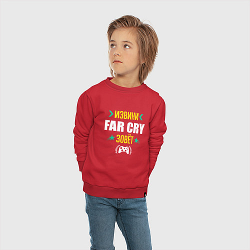 Детский свитшот Извини Far Cry Зовет / Красный – фото 4
